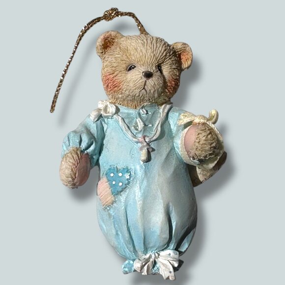 Cherished Teddies Baby Boys First Christmas Ornament 1993 Original Box - Picture 1 of 7